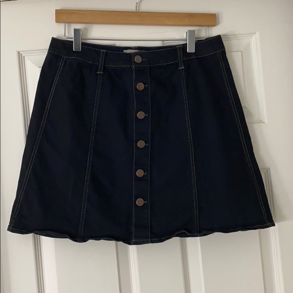 Black jean skirt